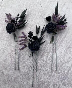 Black Gothic Hair Pins, 3 of 5