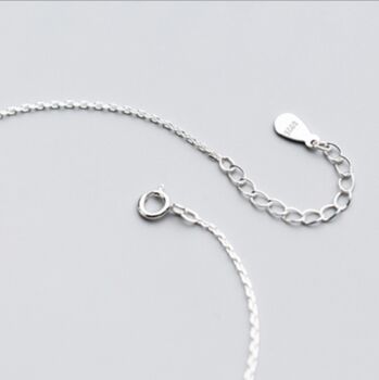 Sterling Silver Cat Anklet With Hanging Bell Charm, 3 of 4