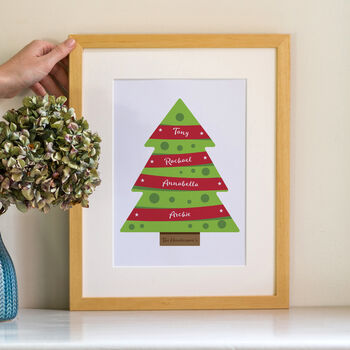 Personalised Christmas Tree Print, 2 of 5