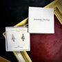 Diamonte Christmas Tree Earrings, thumbnail 4 of 4