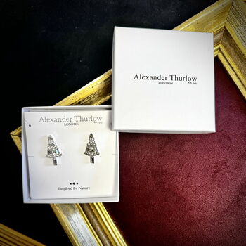 Diamonte Christmas Tree Earrings, 4 of 4