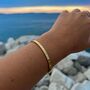 Gold Colour Personalised Cuff Bracelet, thumbnail 5 of 8