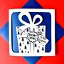 Present Papercut Personalised Christmas Card, thumbnail 1 of 4