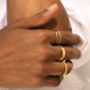 Adjustable Wave Ring For Women 18ct Gold Plated, thumbnail 2 of 5