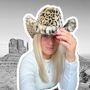 Snow Leopard Fur Cowboy Hat, thumbnail 3 of 9