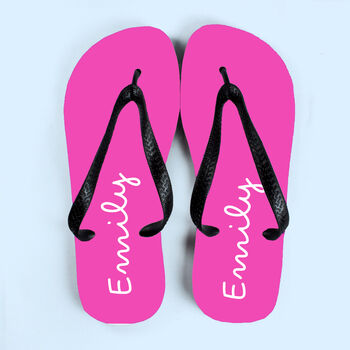 Personalised Pink Summer Style Flip Flops, 5 of 6