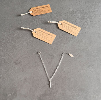 Cross Charm Sterling Silver Bracelet, 8 of 11