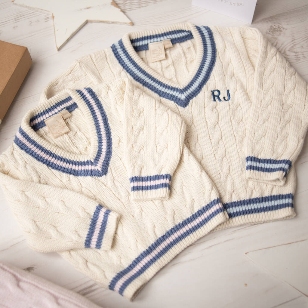 baby girl cricket jumper and blanket gift set by toffee moon