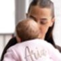 Pink Personalised Embroidered New Baby Name Cardigan, thumbnail 3 of 12