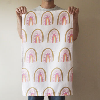 Rainbow Pattern Decorative Tea Towel, 3 of 3