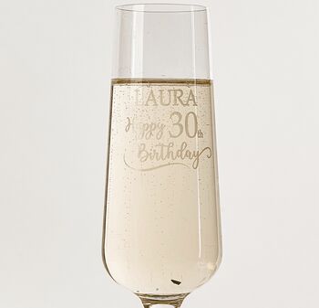 Personalised 30th Birthday Champagne Flute, 2 of 6