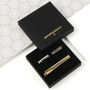 Personalised Tie Clip And Bar Tip Cufflinks Set, thumbnail 8 of 11