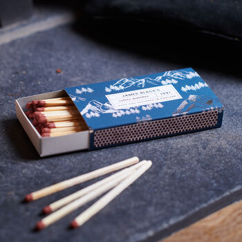 Personalised Foiled Mountains Matchbox And Matches By Oakdene Designs ...