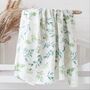 Green Leaf Bamboo Muslin Swaddle Blanket, thumbnail 2 of 4