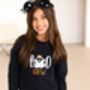 Boo Crew Halloween Embroidered Jumper Sweatshirt, thumbnail 3 of 6
