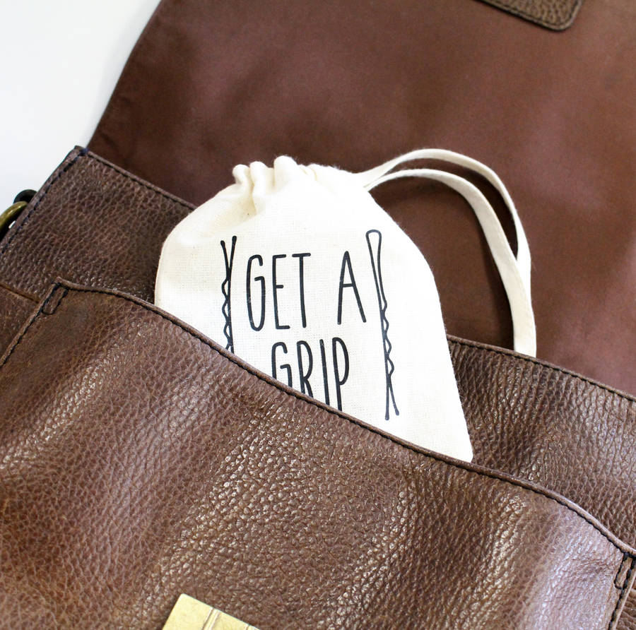 'get a grip' essential hair grip bag with grips by precious little plum