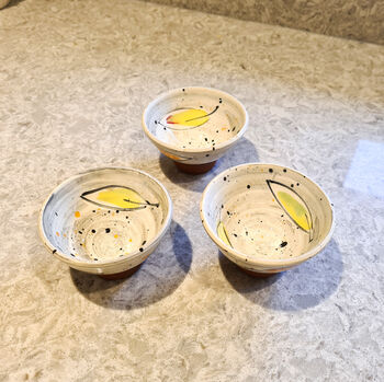 Trio Of Hand Crafted Slipware Dipping Bowls, 10 of 11