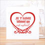 French 'Je T'aime' I Love You Card, thumbnail 1 of 6