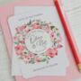 Romantic Floral Personalised Save The Date Magnet Card, thumbnail 2 of 2
