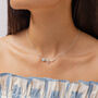 Molten Sterling Silver Opal Duo Necklace, thumbnail 2 of 11