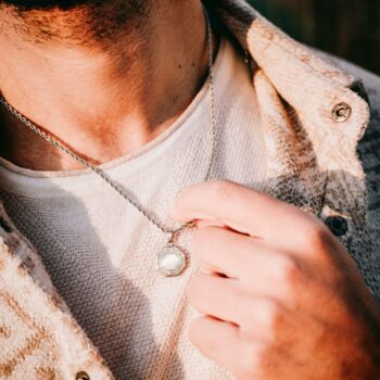 Gold Plated Octagon Steel Pendant Necklace For Men, Mens Necklace, 5 of 12