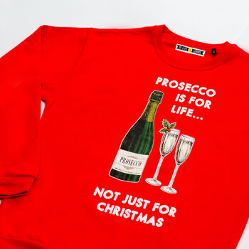'Prosecco Is For Life' Christmas Jumper, 10 of 10