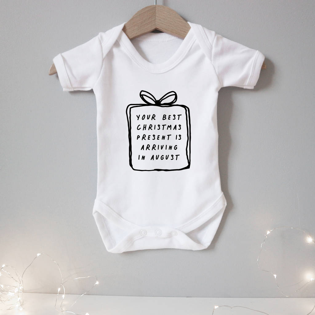 Personalised Occasion Baby Announcement Bodysuit By Paper and Wool