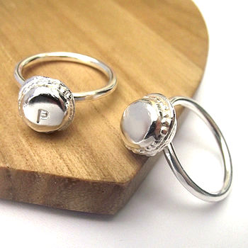 Macaroon Ring With Initial, 3 of 9