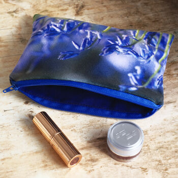 Bluebell Velvet Makeup And Travel Pouch, 3 of 5