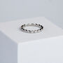 Sterling Silver Diamond Shape Band Adjustable Ring, thumbnail 3 of 7
