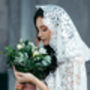 Boho Lace Bridal Cloak With Hood | Emerald Green Wedding Cape, thumbnail 12 of 12