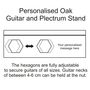 Personalised Double Guitar Stand And Plectrum Holder, thumbnail 5 of 5