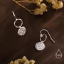 Sterling Silver Hammered Disks And Circle Dangle Drop Earrings, thumbnail 7 of 11