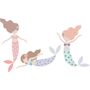 Mermaid And Dolphin Fabric Wall Stickers, thumbnail 4 of 5