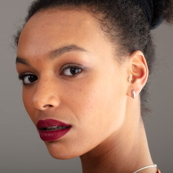 Classic Chunky Single Cartilage Hoop Earring, 7mm, 5 of 6