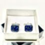 Steel And Lapis Lazuli Cufflinks, thumbnail 5 of 5