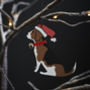 Beagle Dog Christmas Tree Decoration, thumbnail 2 of 4