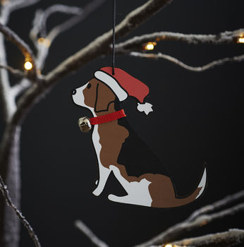 Beagle Dog Christmas Tree Decoration, 2 of 4