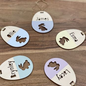 Personalised Wooden Easter Tag, 5 of 5