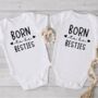 Born To Be Besties Baby Vests, thumbnail 3 of 8