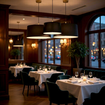 Plain Black Drum Lampshade With A White Lining, 8 of 9