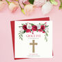 Communion, Christening Or Confirmation Card Red Roses, thumbnail 4 of 5