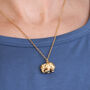 Personalised Mother And Baby Elephant Necklace, thumbnail 7 of 12