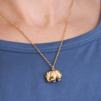 Personalised Mother And Baby Elephant Necklace, 7 of 12