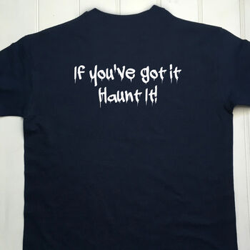 Personalised Adults Halloween Ghost T Shirt, 2 of 12