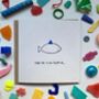 'You're Fin Tastic' Upcycled Plastic Greetings Card, thumbnail 1 of 11