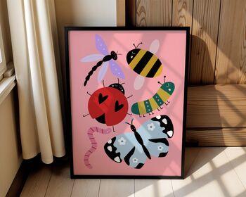 Colourful Bug Art Print, 7 of 8