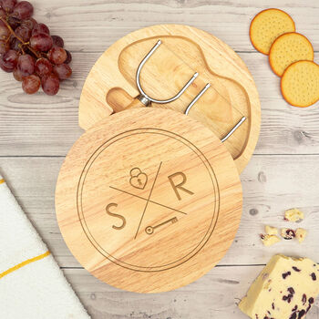 Personalised 'Key To My Heart' Cheeseboard Engagement Gift, 5 of 6