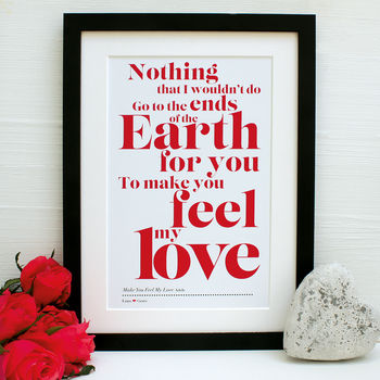 Personalised Our Song Framed Print, 4 of 12