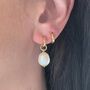 Large Pearl Huggie Statement Earrings, thumbnail 1 of 2